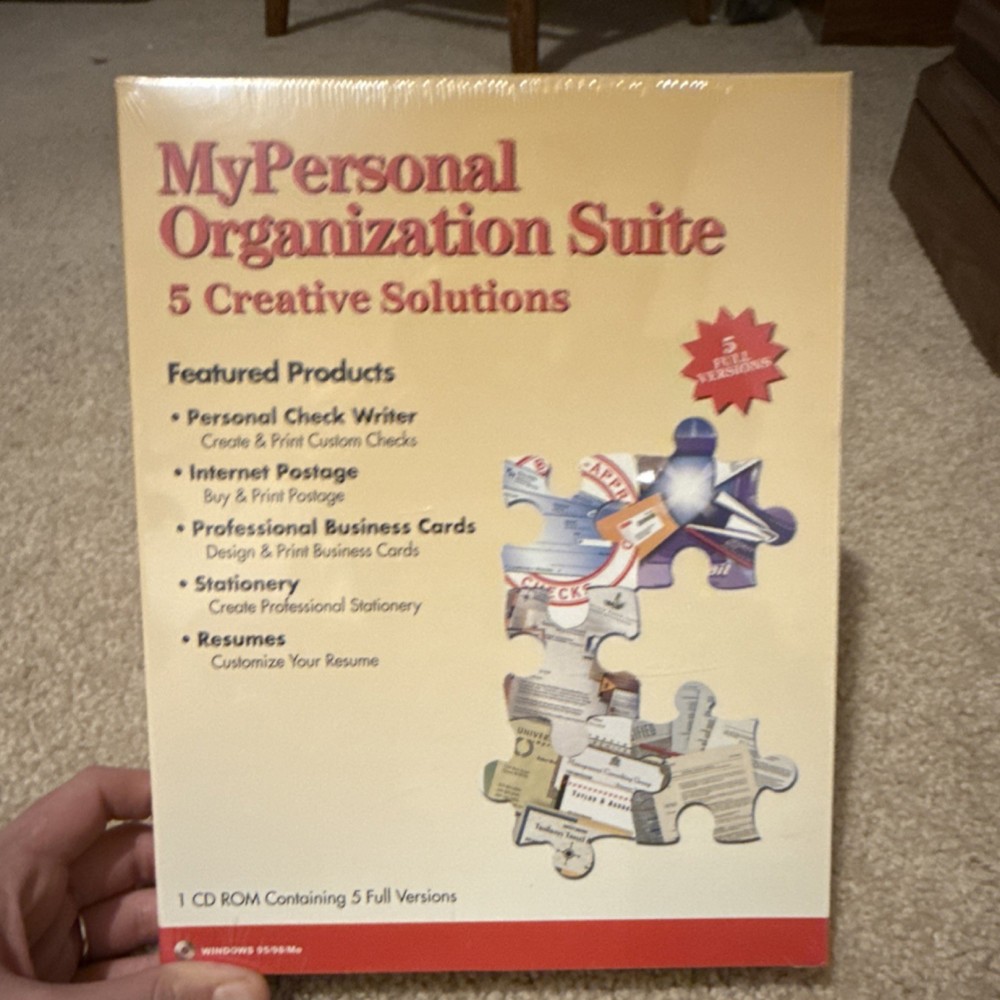 MySoftware MyPersonal Organization Suite 5 Creative Solutions CD Windows 95/98