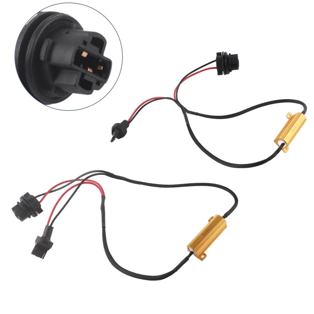 Wire LED Resistor Canceler Error Decoder 7440 Harness Front Turn Signal Lamp