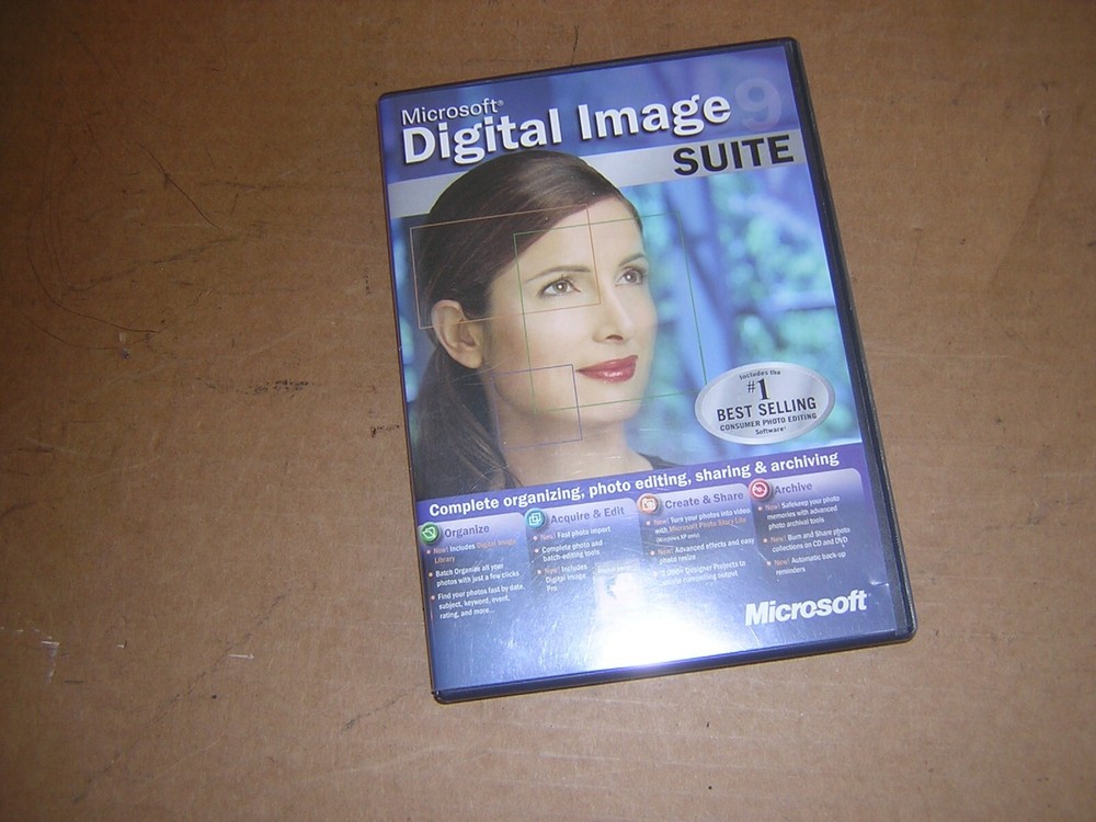 2003 Microsoft Digital Image Suite 9  2-Disc Photo Editing Software  DISCS ONLY
