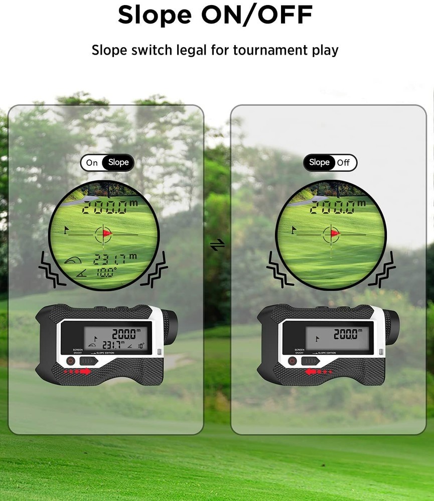 Mileseey 660Yards Golf Rangefinder External LCD Display Vibration Slope Switch