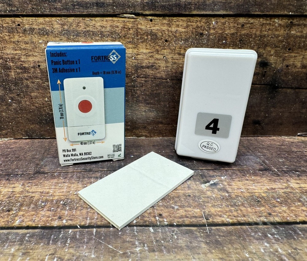 New in Box - Fortress Security - Panic Button in white