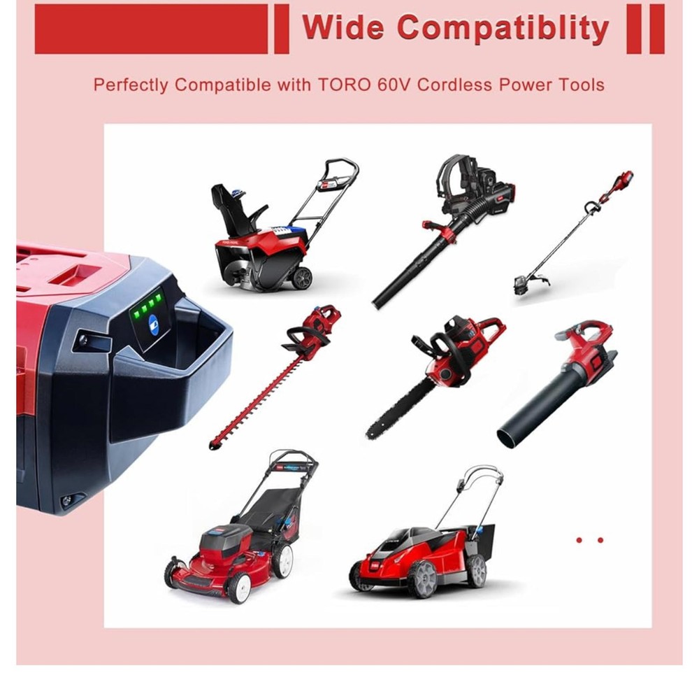 Replacement Battery 60v for Toro power tools