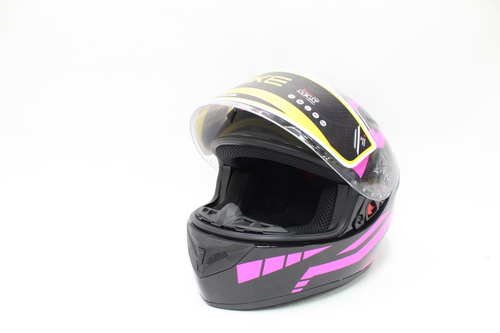 Qike A1 Full Face Motorcycle Helmet w/ Extra Shields - Medium