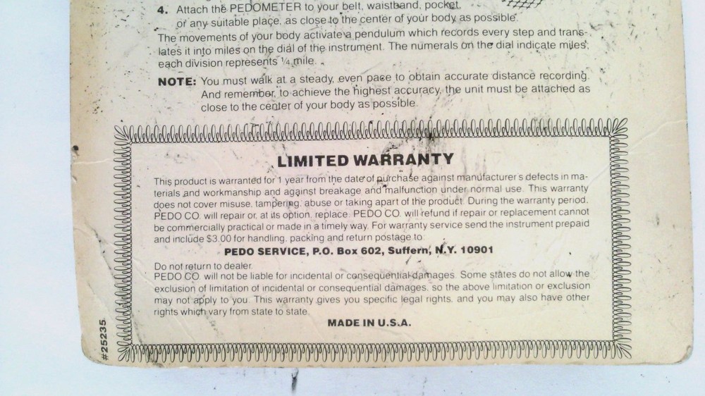 ✅ Precise~Walking Distance Tracker~Pedometer Analog~Walking~Vintage