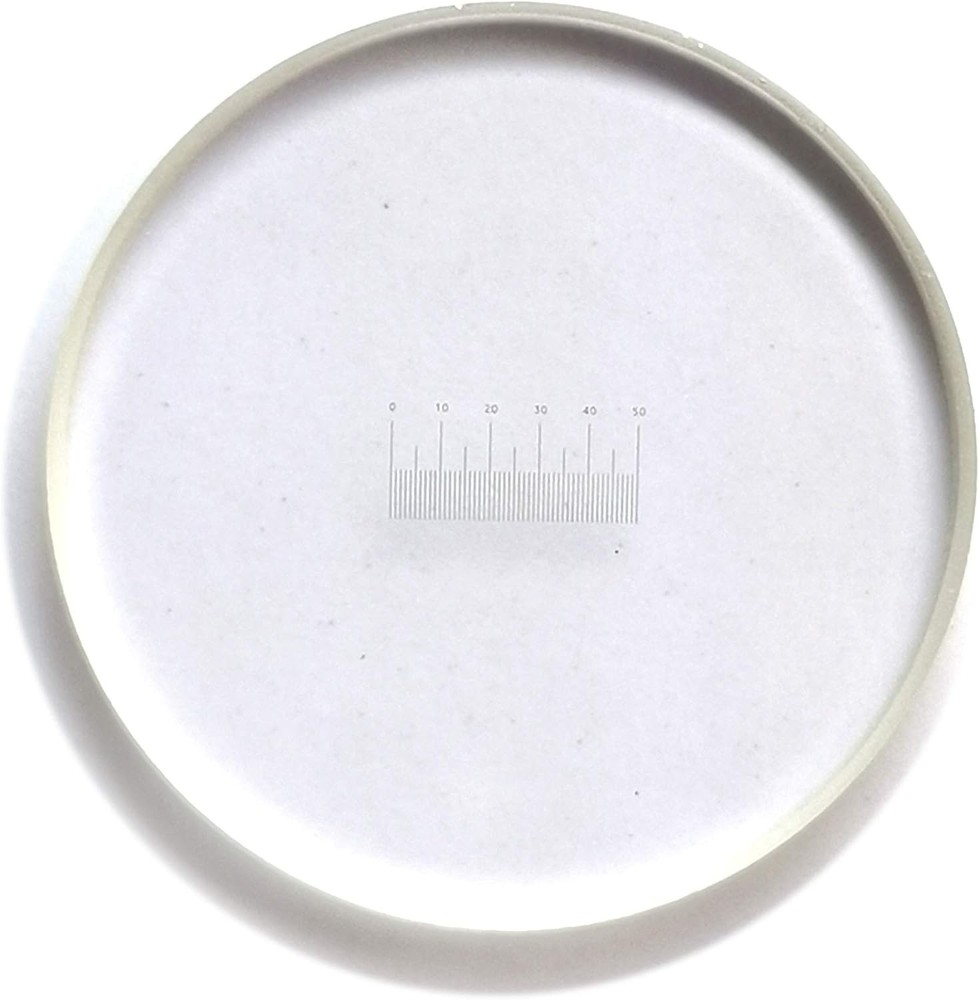 Microscope Eyepiece Micrometer Graticules Measuring Glass Grey, Off-White