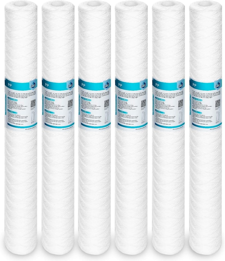 Membrane Solutions 5 Micron 2.5" OD x 20" Length Sediment Water Filter String Wo