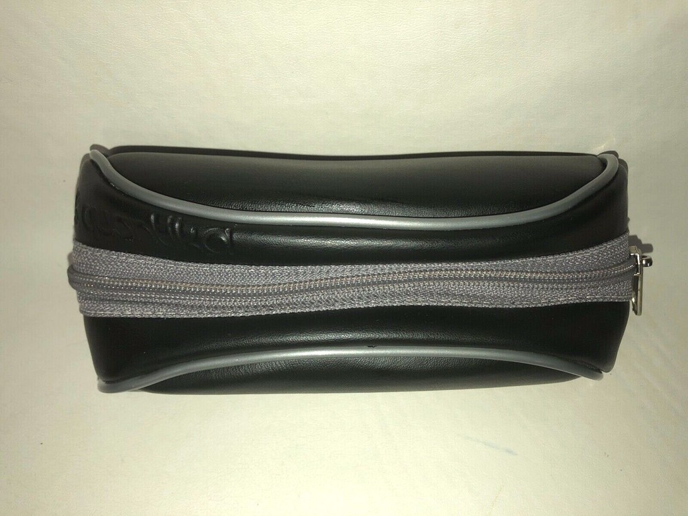 Quantika Black Gray Zipper Soft Shell Eyeglass Sunglass Essentials Case