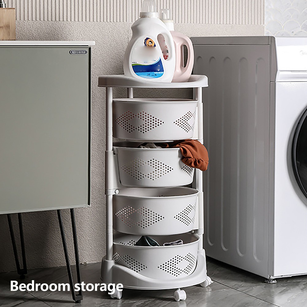 Multi-Layer Fruit Vegetable Basket for Kitchen, Rotating Storage Rack Multi-Use