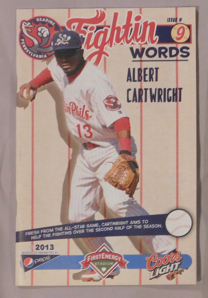 2013 Reading Fightin Phils Fightin Words Program Issue #9 Albert Cartwright