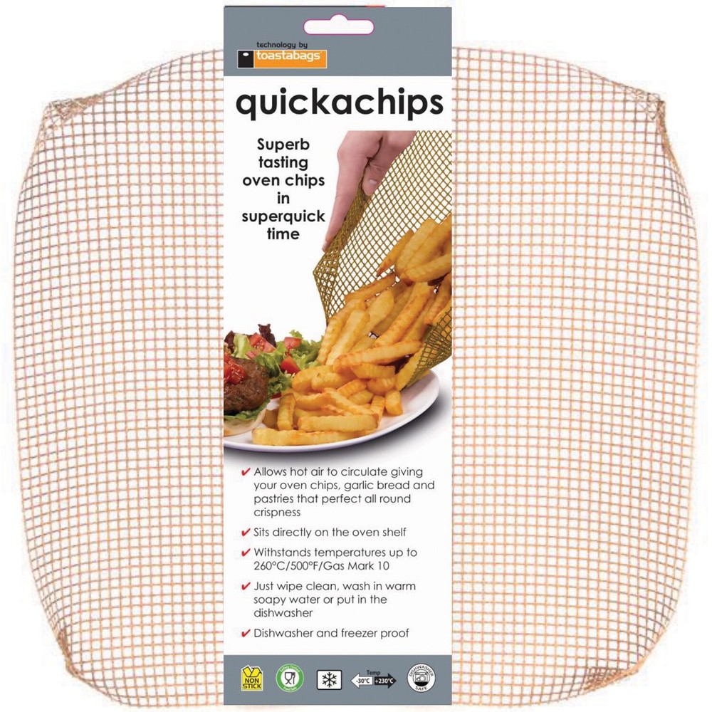 Quickachips - Mesh Oven Tray - Reusable - Brown/Natural 33 x 33 CM