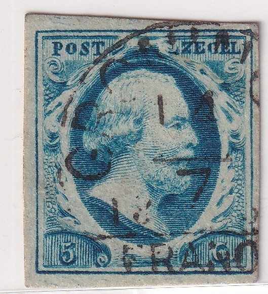 Netherlands 1852 Scott 1-3 Complete First Issue King William III Imperf Used