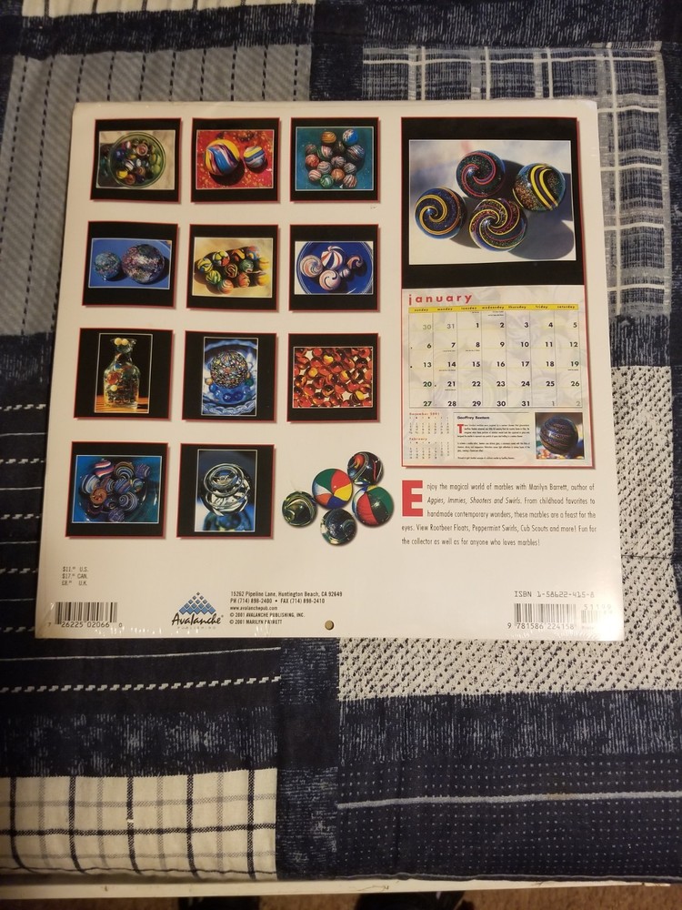 Unopened Marble Calender 2002
