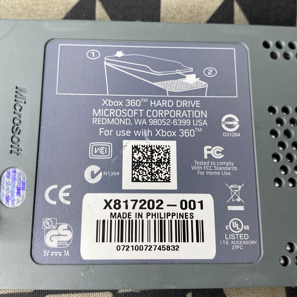 Original Microsoft Xbox 360 External 60GB Hard Drive HDD