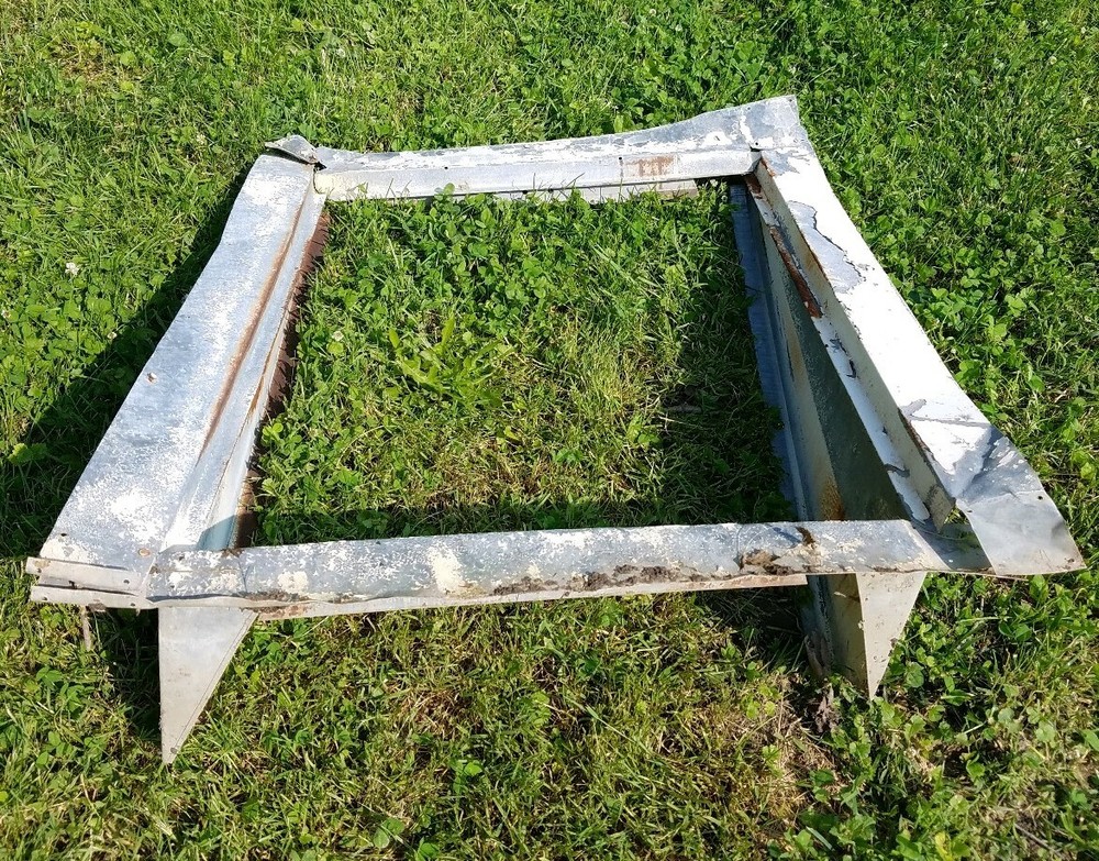 Architectural Salvage ANTIQUE WINDOW TRIM FRAME RUSTIC DISTRESSED GALVANIZED
