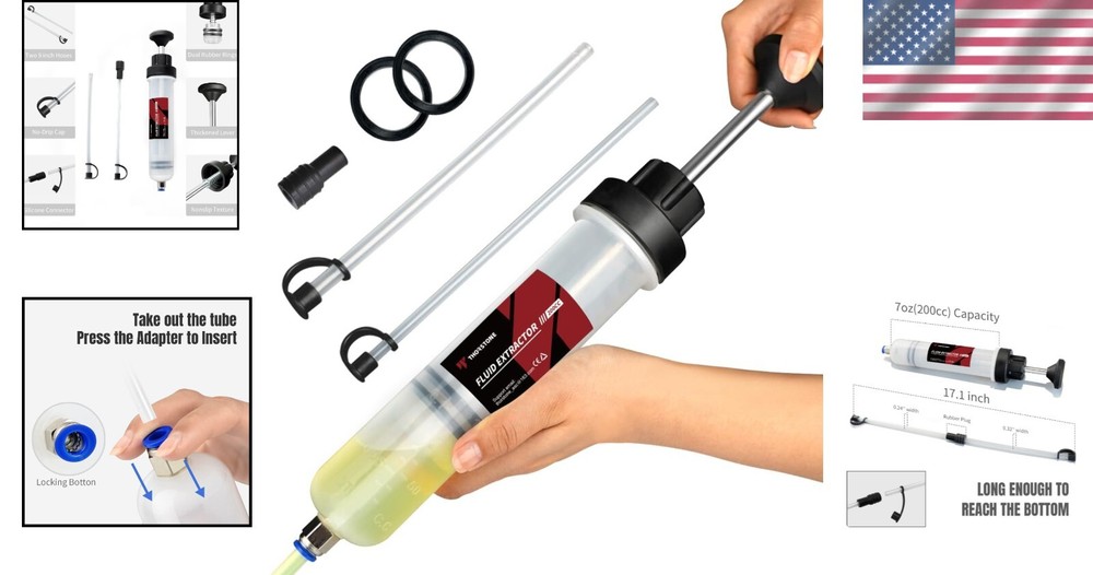 Fluid Extractor with Extension Tubes - Ideal for All Vehicle Oil Changes