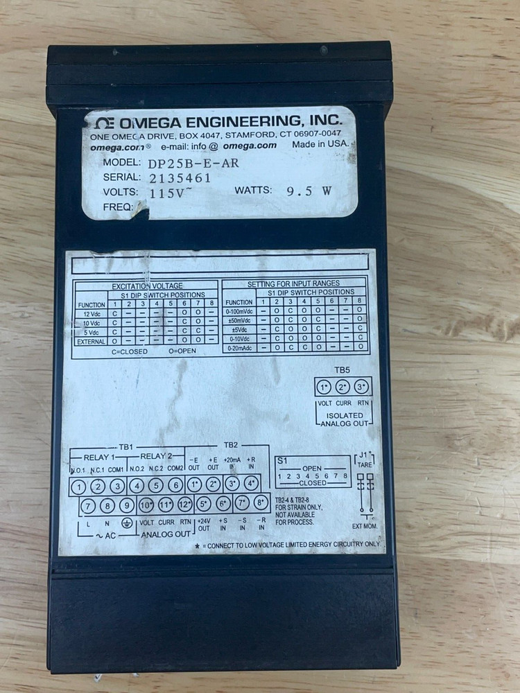 Omega Engineering DP25B-E-AR Process Panel Meter