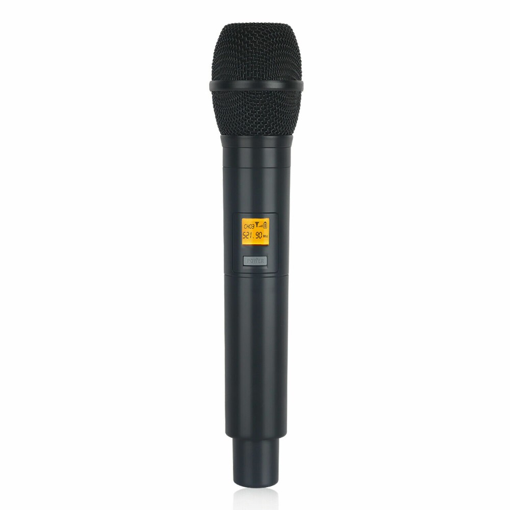 Microphone - UHF wireless handheld black 504.50 MHz lighted LCD battery powered