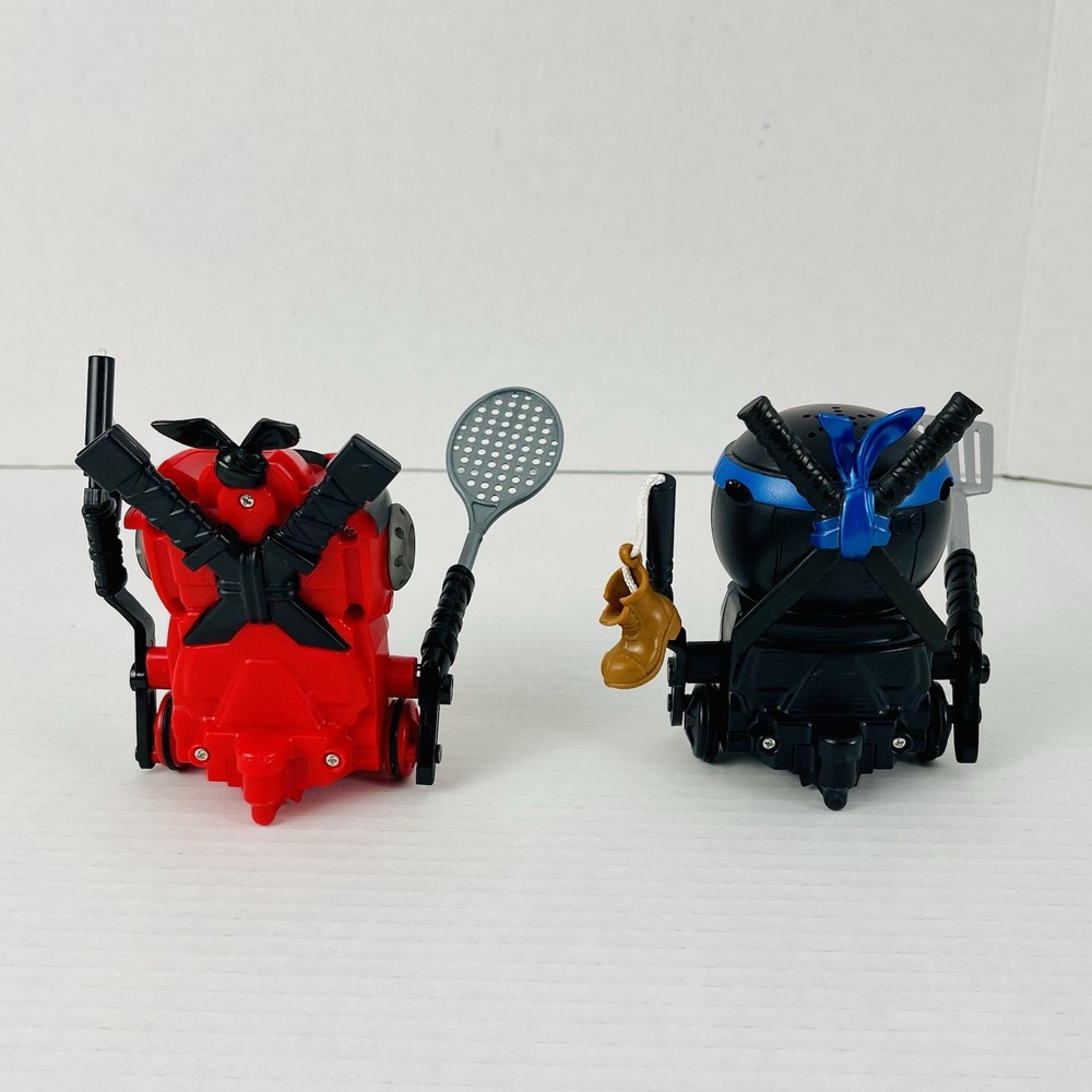 Ninja Bots Hilarious Battling Robots Red and Black Bots Tested & Work See Video
