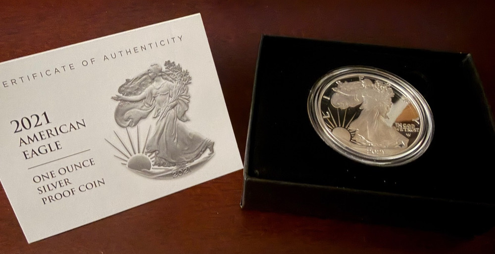 2021 - W Type 2 Proof Silver Eagle with OGP and COA