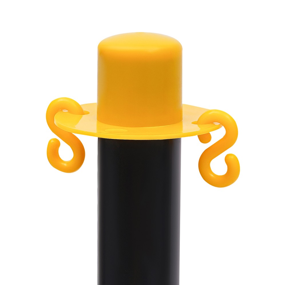 6 Pack Traffic Cones Adjustable Delineator Post Portable Parking Pole W/ Chains