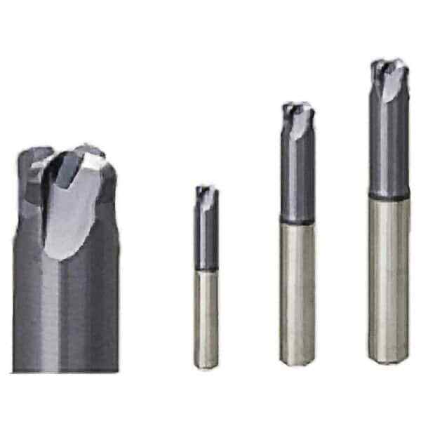Iscar 1/4" Diam 4 Flute Single End Solid Carbide 0.039" Corner Radius End Mil...