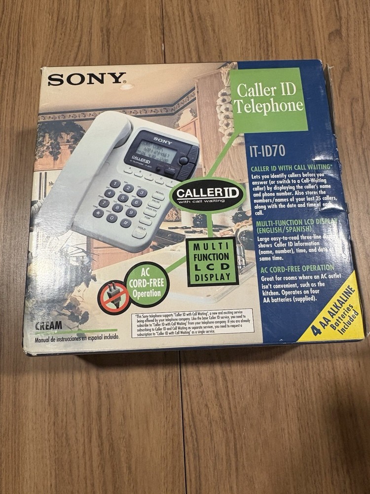 Sony IT-ID70 Caller ID Multi-Function Speaker Phone w/ LCD Display NIB VTG