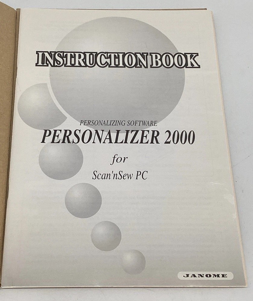Janome Customizer 2000 Customizing Software Disc Only
