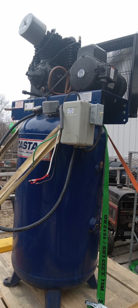 80 gallon air compressorwith 5 hp motor on top