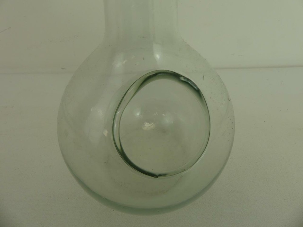 (ref288AG) Unusual Flask within flask Antique Glass