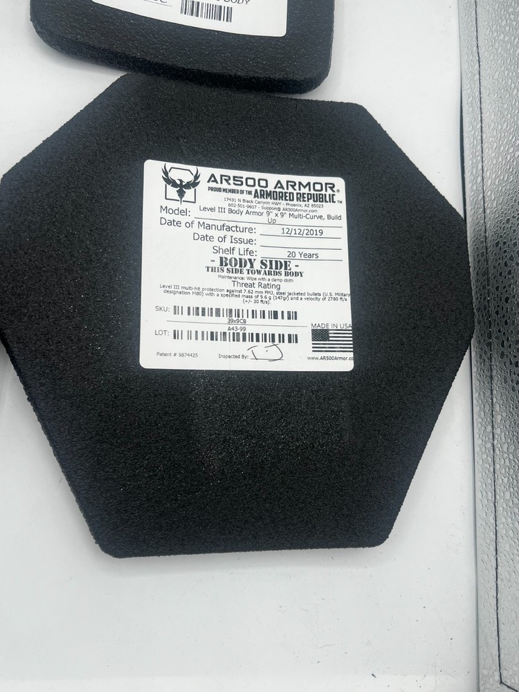 AR500 Body Armor Set (6x6/9x9)