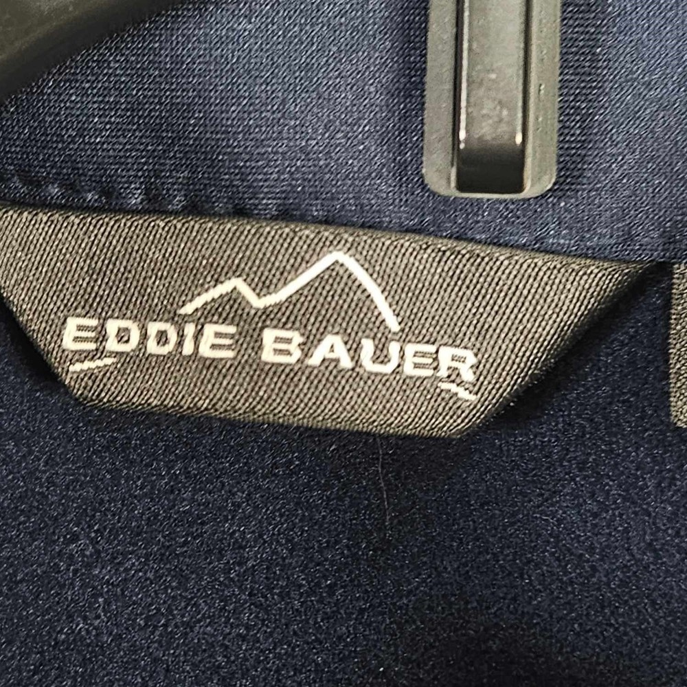 Eddie Bauer Active Jacket Mens Medium Pullover Zip-Pocket Dark Blue