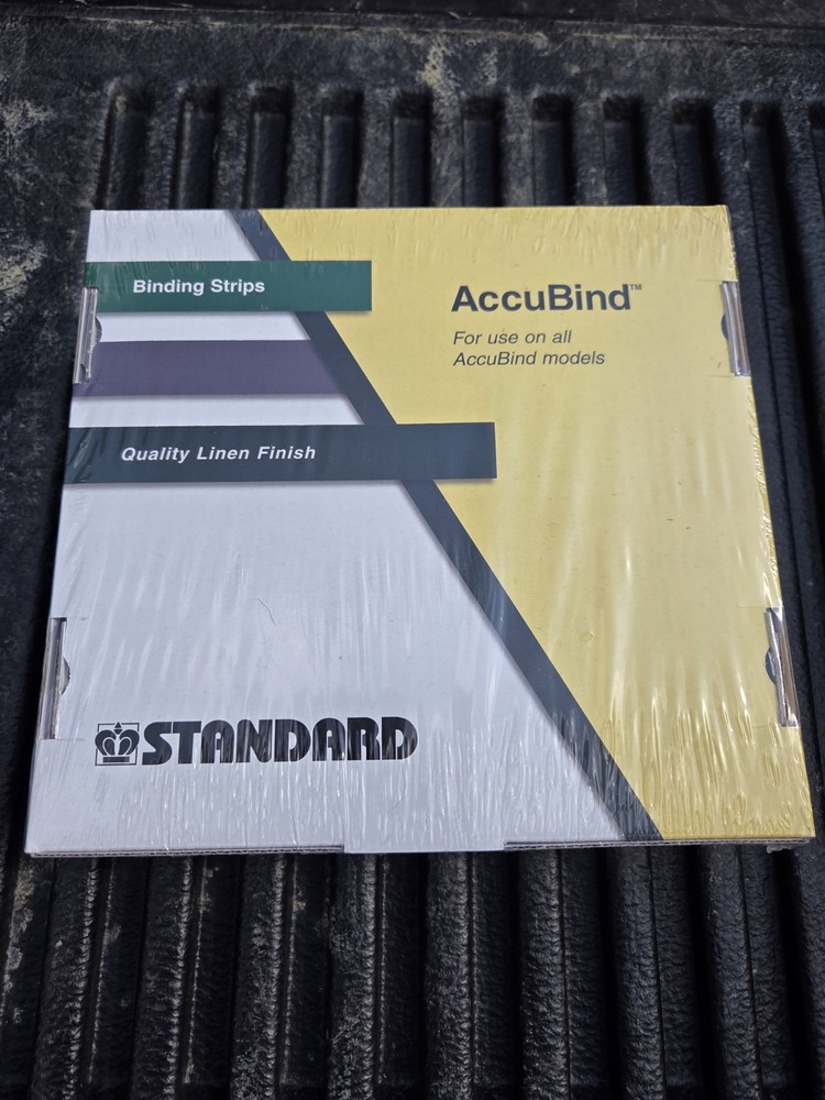 Accubind Binding Strips Standard 35mm White Bookbinding Size D - 1-3/8" NEW