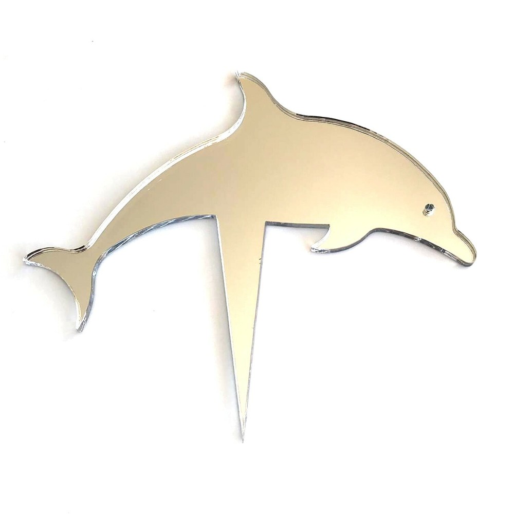 Dolphin Shaped Cake & Cupcake Toppers, Many Colours & Sizes, Plain or Engraved