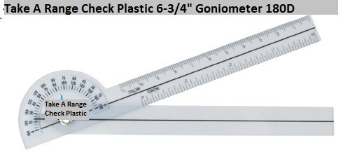 Take A Range Check Finger Goniometer, 6" Standard 140 degree Measures the range