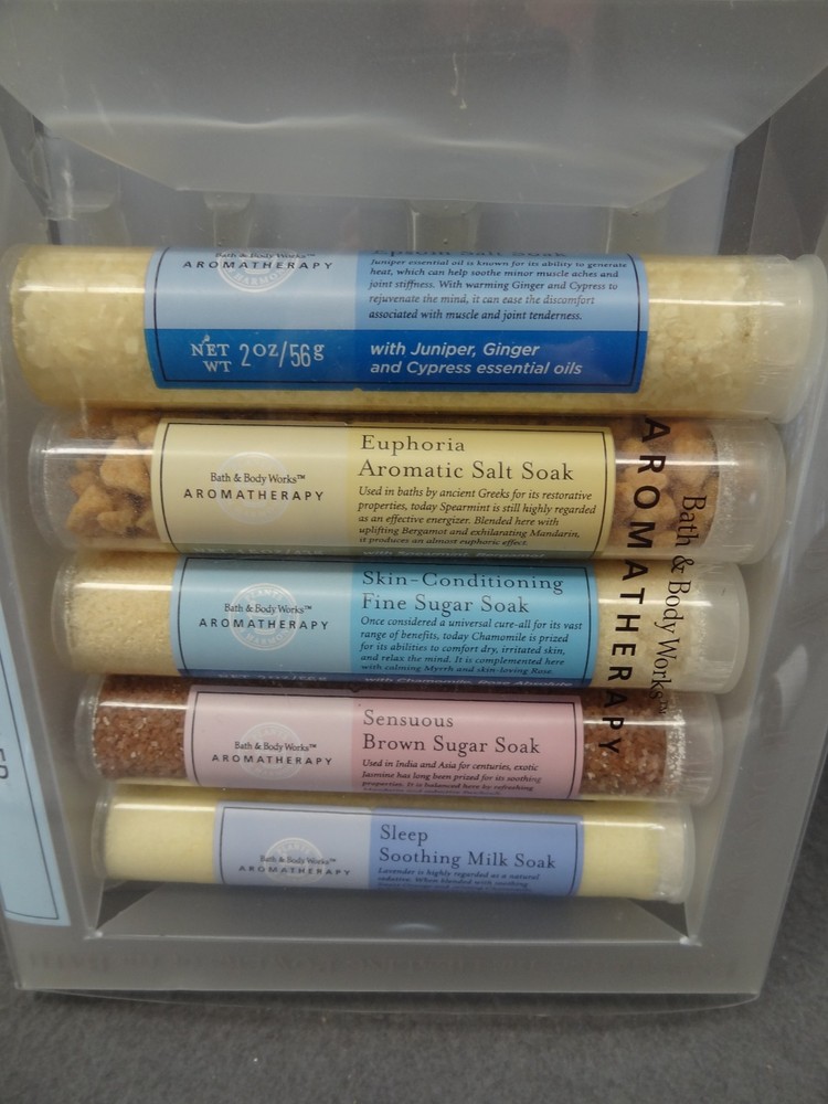 Bath & Body Works Aromatherapy Hydrotherapy Sampler (5) Salt Soak Sugar Bath