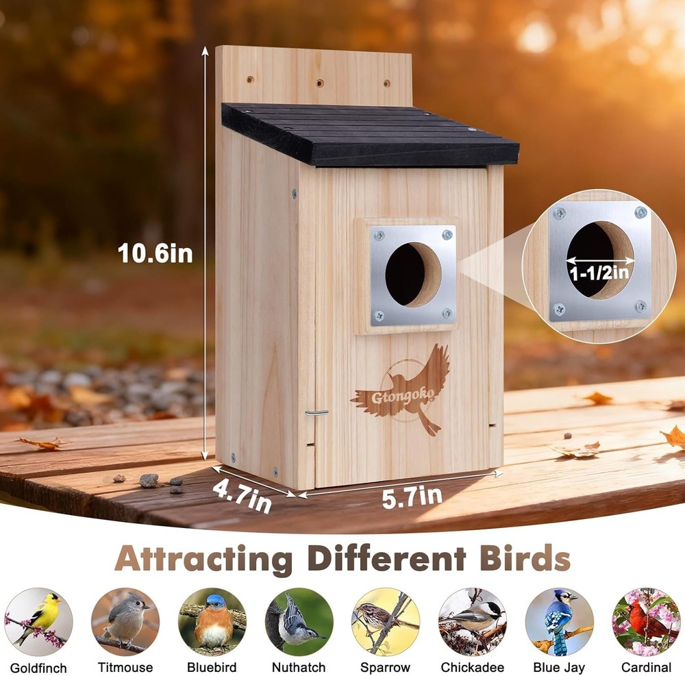 Dual Pack Bluebird Nesting Boxes with Metal Guard