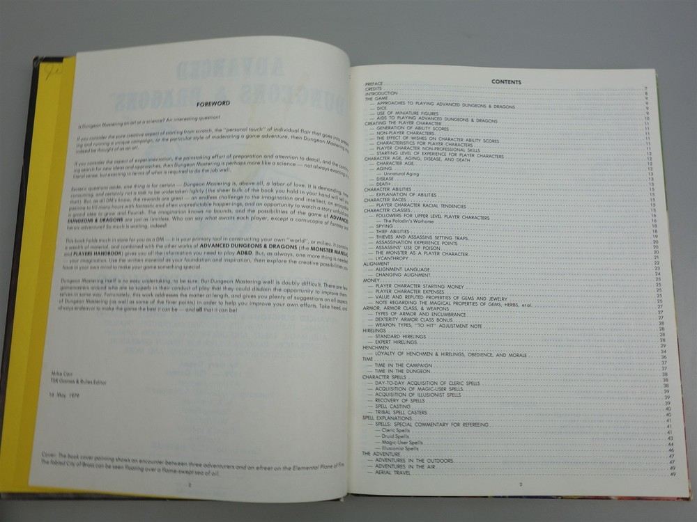 Advanced Dungeons & Dragons, D&D: Dungeon Master's Guide by Gary Gygax 1979