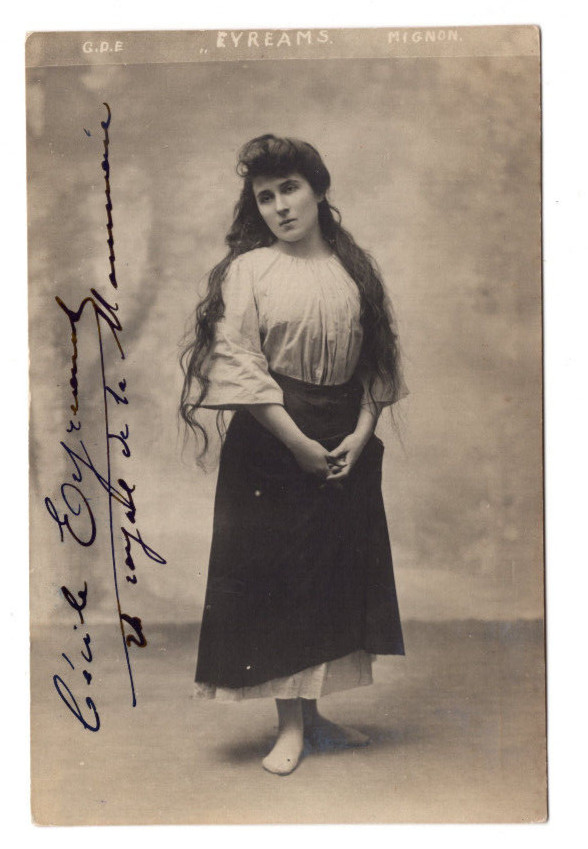 Cecile Eyreams Signed Postcard /Autographed Opera Singer