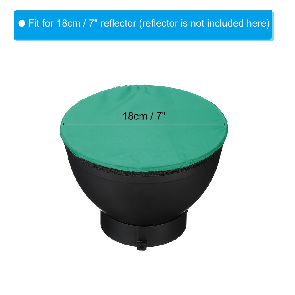 4pcs 7" 18cm Soft Diffuser Lamp Cover Light Strobe Reflector Lamp Sock Green
