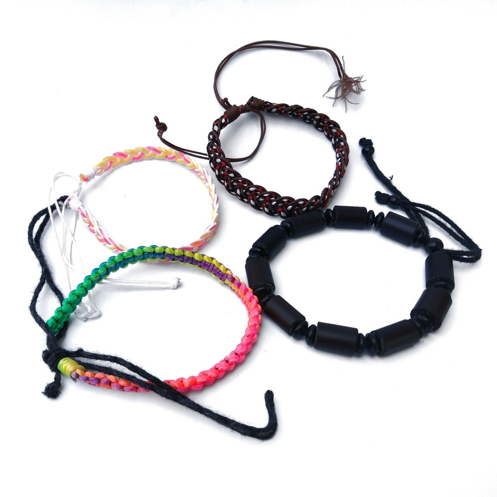 3Pcs Waxed Polyester Cord, 5.5 Yard 2mm Wax Bead Thread String, Pink