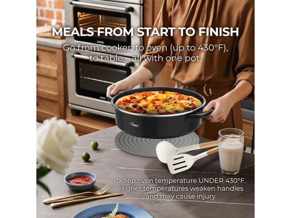 Rosewill 12.7 QT Electric Hot Pot with Multiple Functions, Split Design with 11.