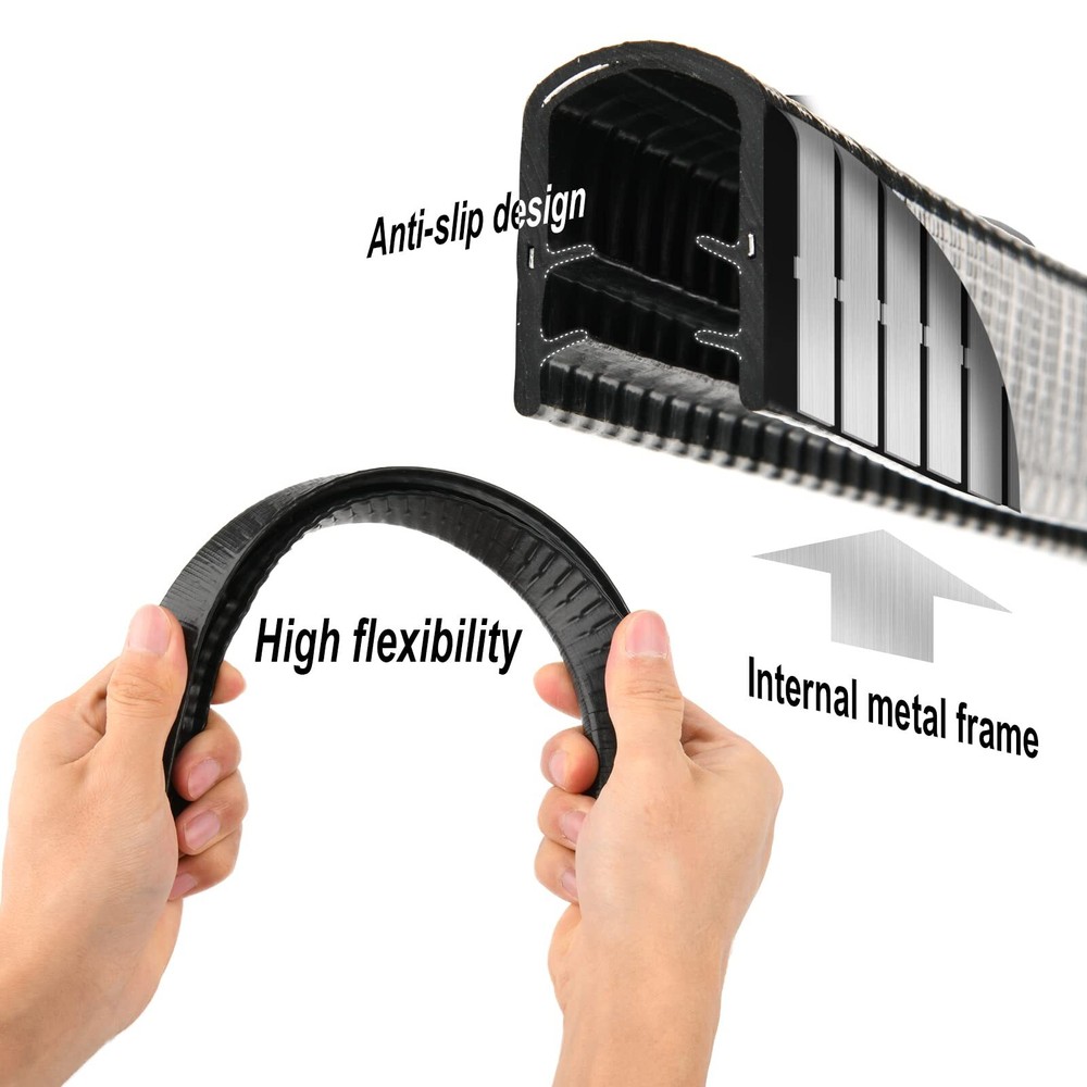 2 Pack Skateboard Deck Guard Protectors Deck Edge Cover Rubber Strip