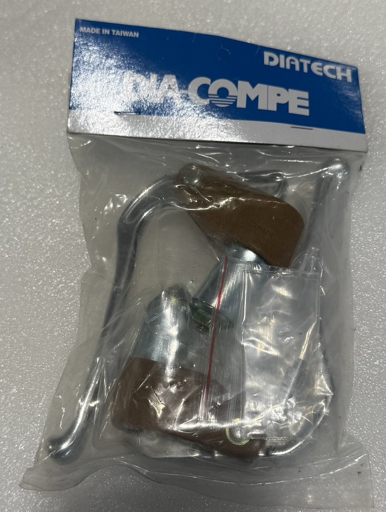 Dia Compe Bar End Brake Lever Short Pull Flat Bar Polished Silver