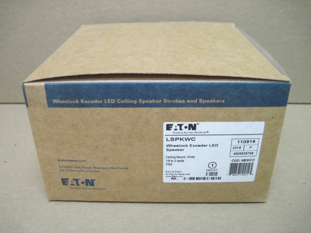 Eaton Wheelock LSPKWC Exceder LED Speaker Ceiling Mount White