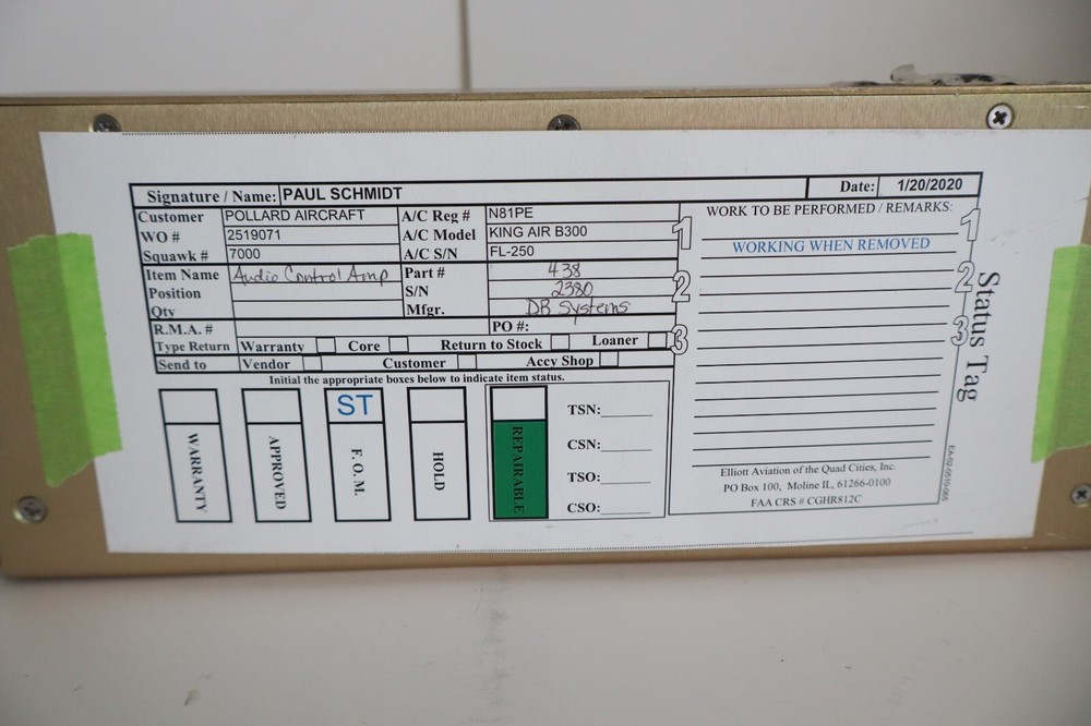 DB Systems 418 Audio Control Amplifier - Removed Working (4 Available)