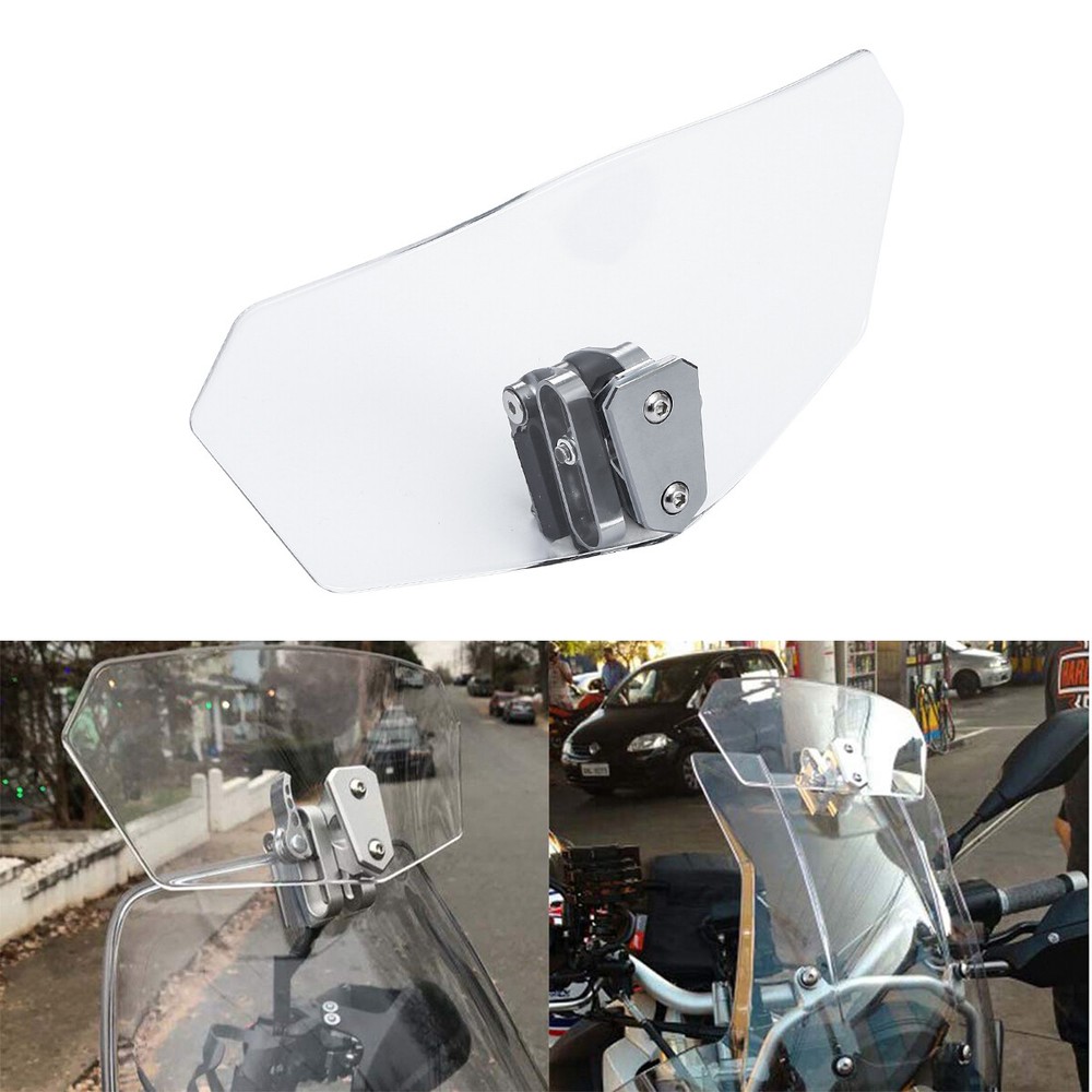 Universal Motorcycle Windshield Extension Spoiler Deflector Fit For Harley