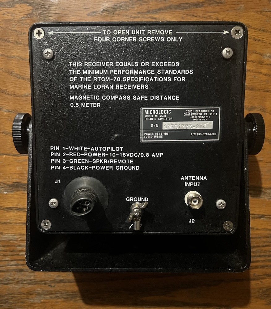 Micrologic ML7500 Loran C Navigation Unit Marine UNTESTED
