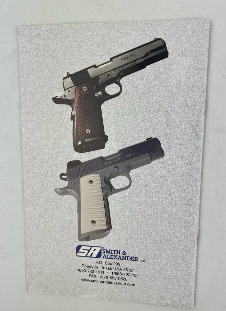 2012 Smith & Alexander 1911 Catalog 16 Pages +