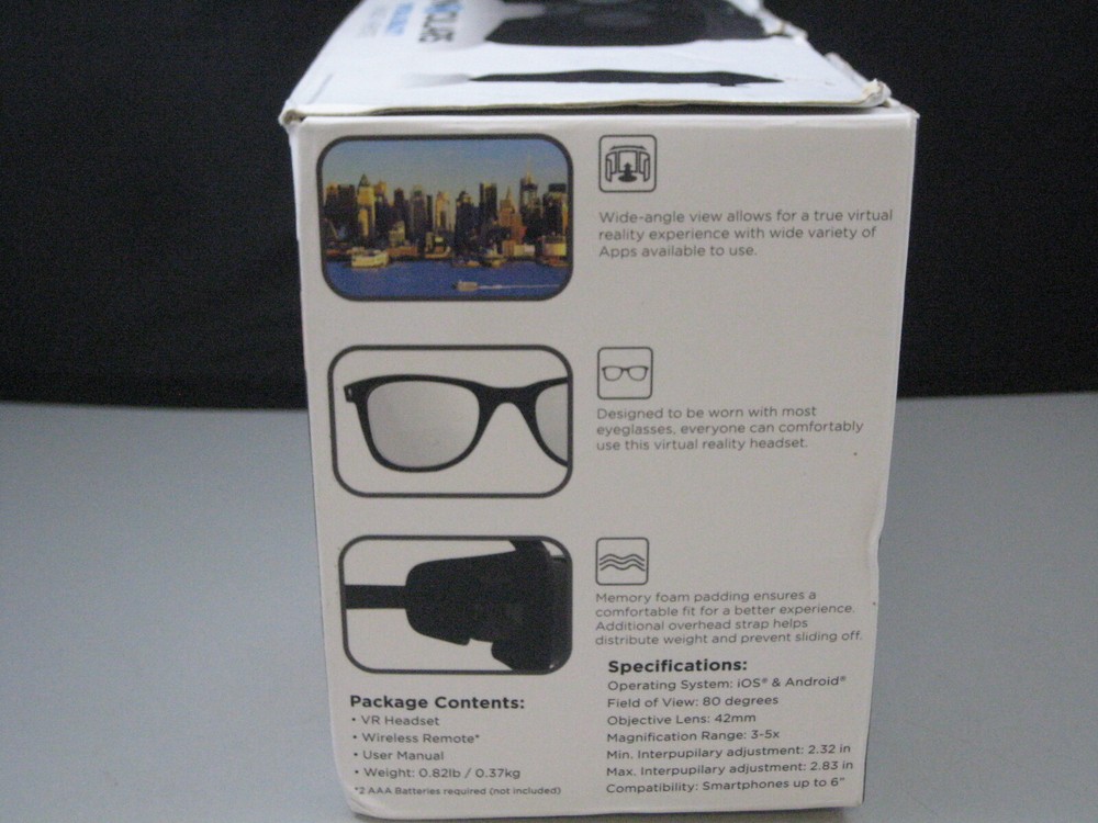 Cynoculars Virtual Reality Headset and Wireless Remote New