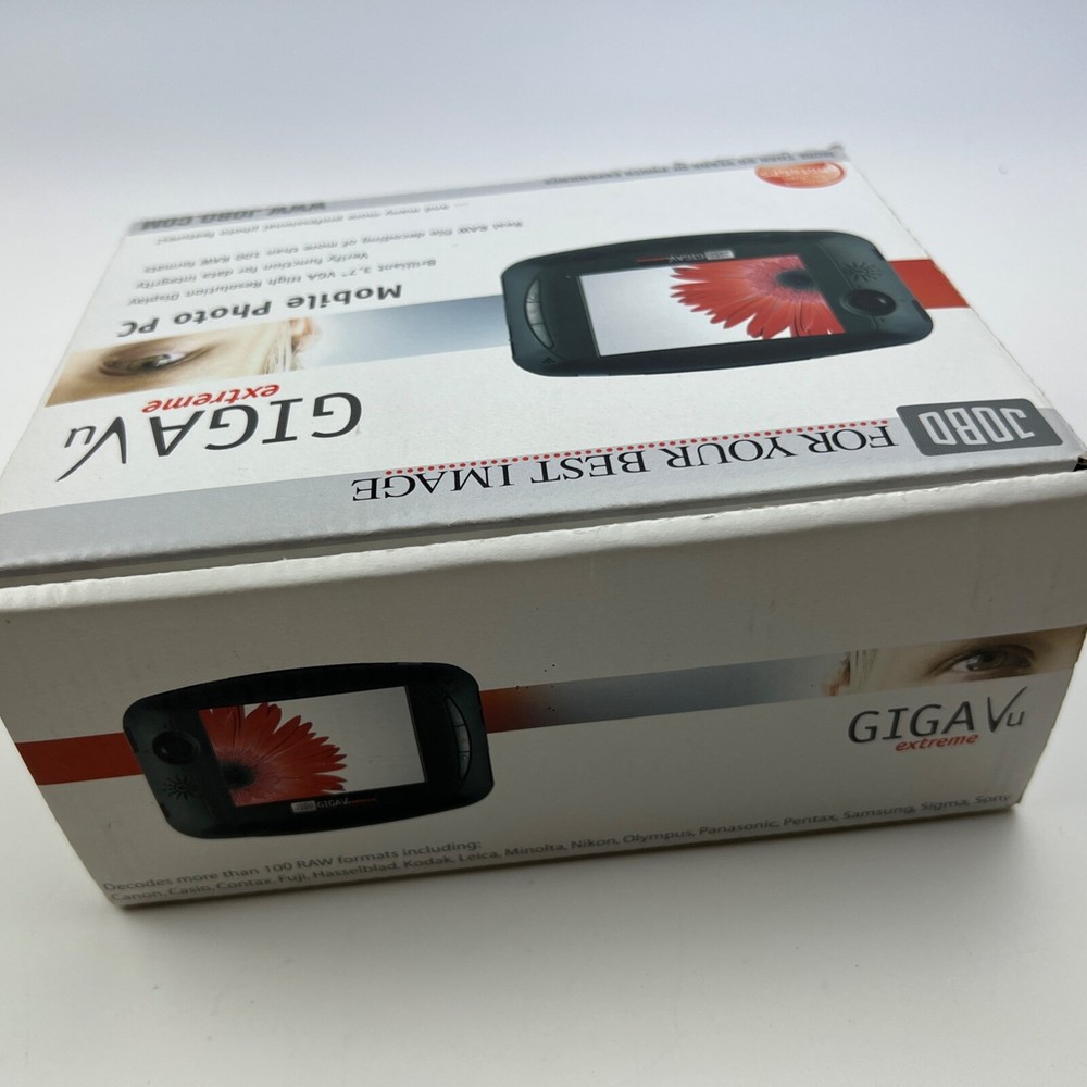JOBO GIGA VU Extreme Mobile Photo PC 80GB GVX080 Real RAW File Decoding